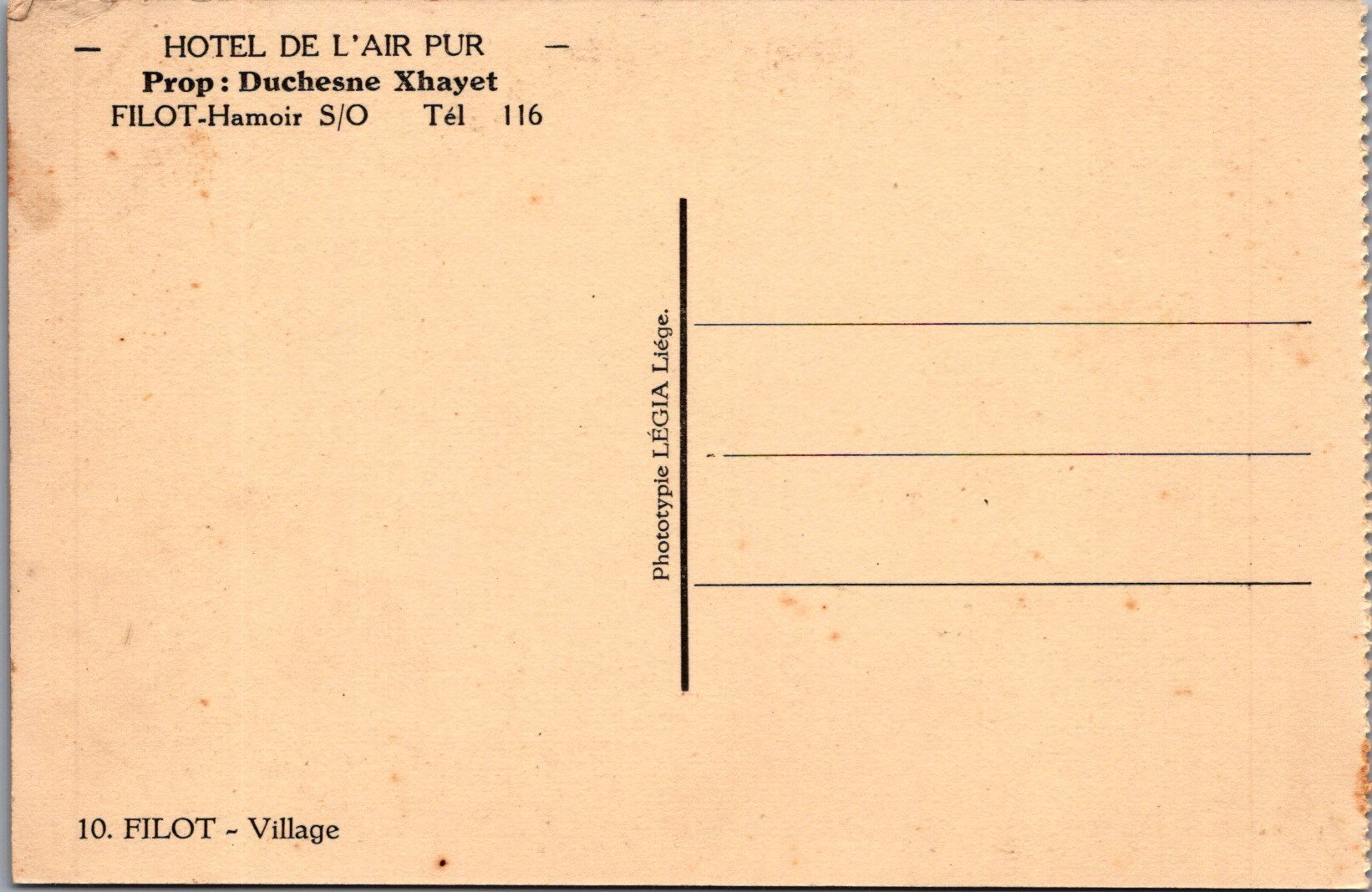 /Belgium/Places/BE_Place_1900-1961_HOTEL DE AIR PUR Filot-Hamoir UNC.jpg